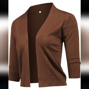 Women's Open-Front CoffeeCardigan Sweater NWT 2XL